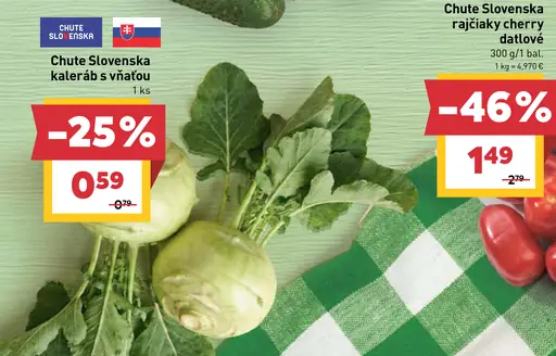 Chute Slovenska kaleráb s vňaťou