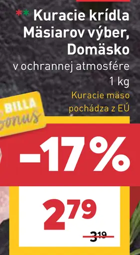 Kuracie krídla Mäsiarov výber Domáško v ochrannej atmosfére