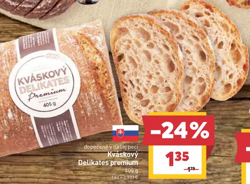 Kváskový Delikates Premium chlieb