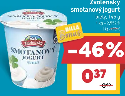 Zvolenský Smotanový jogurt biely
