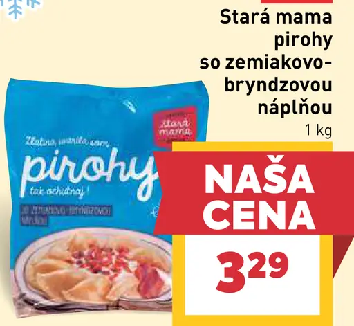 Stará Mama Pirohy so zemiakovo-bryndzovou náplňou