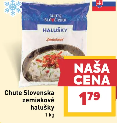Chute Slovenska zemiakové halušky