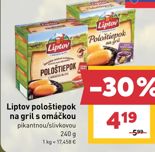 Liptov Pološtiepok na gril s pikantnou omáčkou