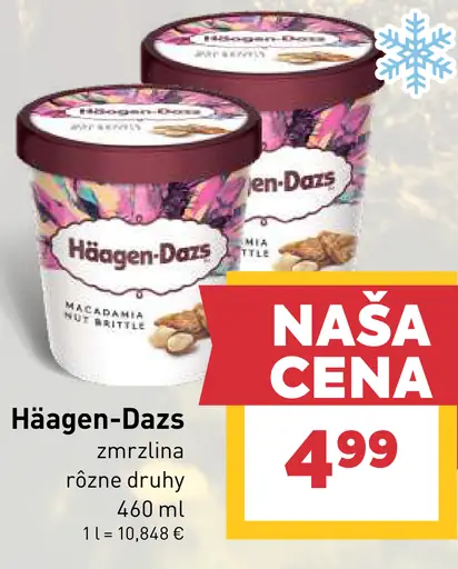 Häagen-Dazs zmrzlina rôzne druhy