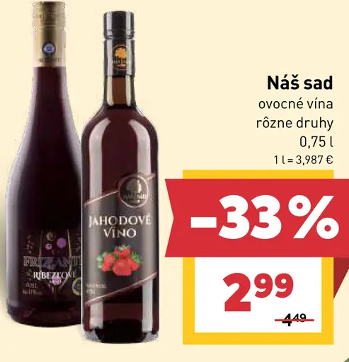 Náš sad ovocné víno viac druhov