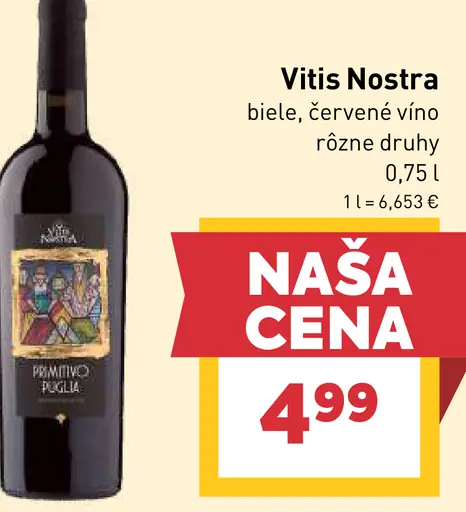 Vitis Nostra biele, červené víno vybrané druhy