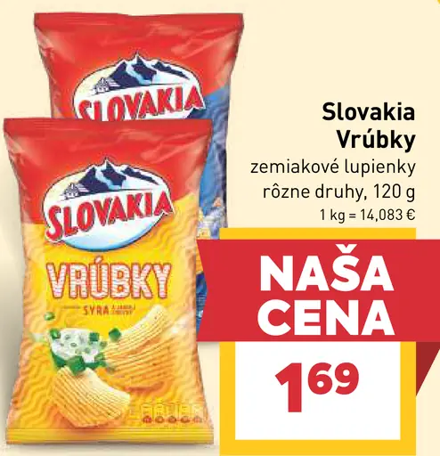 Slovakia Vrúbky zemiakové lupienky rôzne druhy