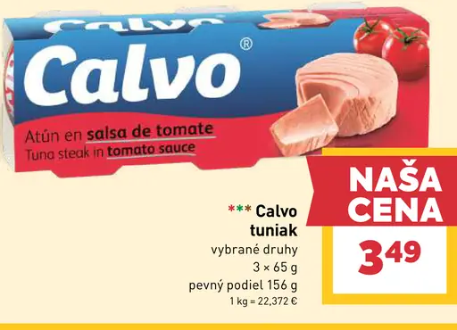 Calvo tuniak v paradajkovej omáčke