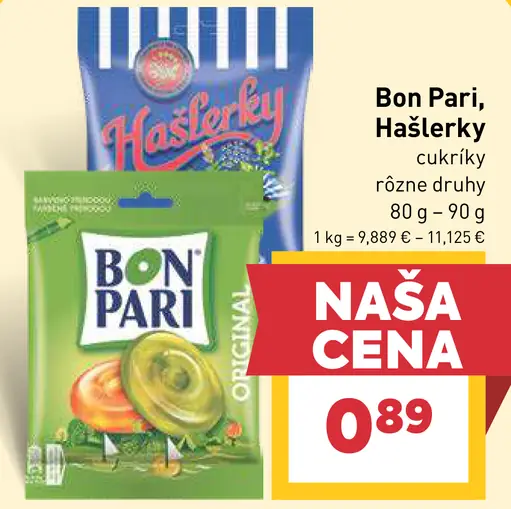 Bon Pari, Hašlerky cukríky