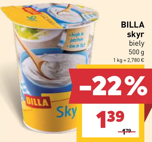 BILLA skyr biely
