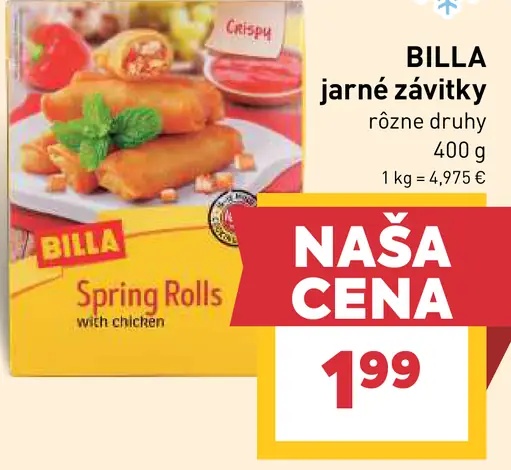 Billa jarné závitky Spring Rolls with chicken