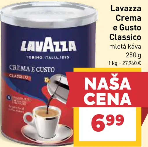 Lavazza Crema e Gusto Classico zrnková káva