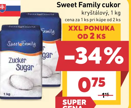 Sweet Family cukor kryštálový