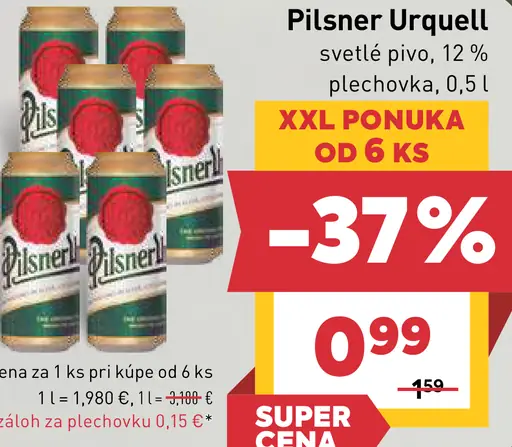 Pilsner Urquell svetlé pivo