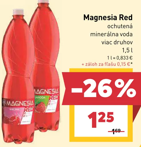 Magnesia Red ochutená minerálna voda