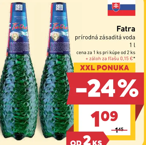 Fatra prírodná zásaditá voda