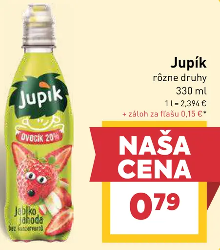 Jupik ovocný nápoj rôzne druhy