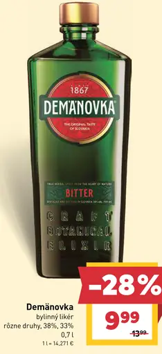 Demanovka bylinný likér