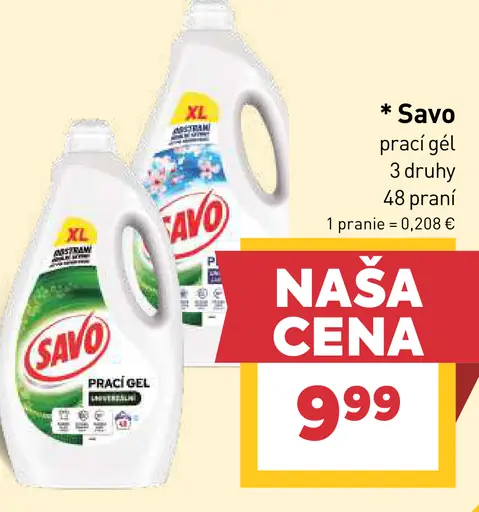 Savo prací gél rôzne varianty