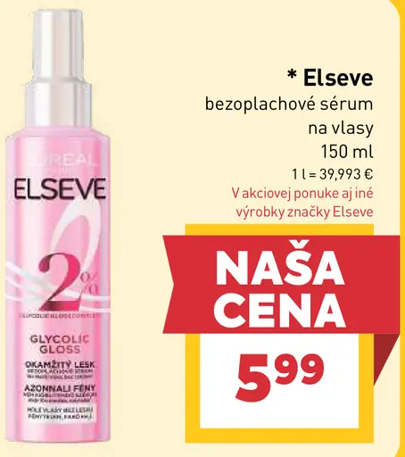 Elseve bezoplachové sérum na vlasy