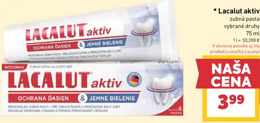 Lacalut aktiv zubná pasta