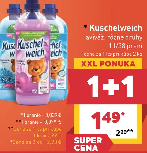 Kuschelweich aviváž rôzne druhy