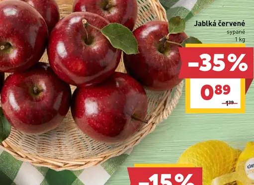 Jablká červené sypané