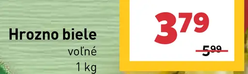 Hrozno bezkôstkové biele