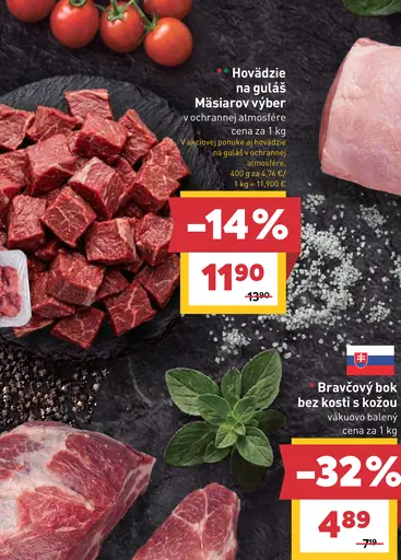 Mäsiarov výber Hovädzie na guláš