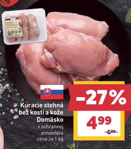 Kuracie stehná bez kosti a kože Domaňsko v ochrannej atmosfére