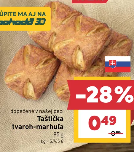 Taštička tvaroh-marhuľa