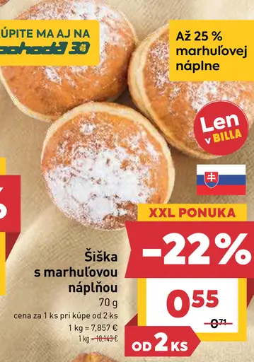 Šiška s marhuľovou náplňou