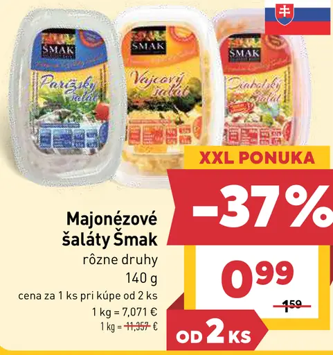 Majonézové šaláty Šmak