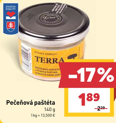 Terra pečeňová paštéta