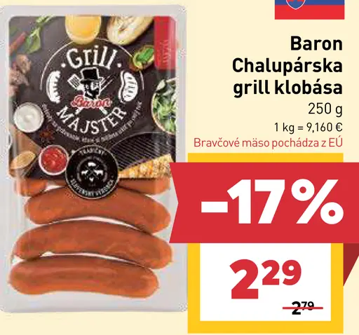 Baron chalupárska gril klobása