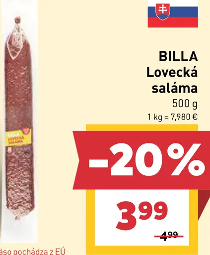 BILLA Lovecká saláma