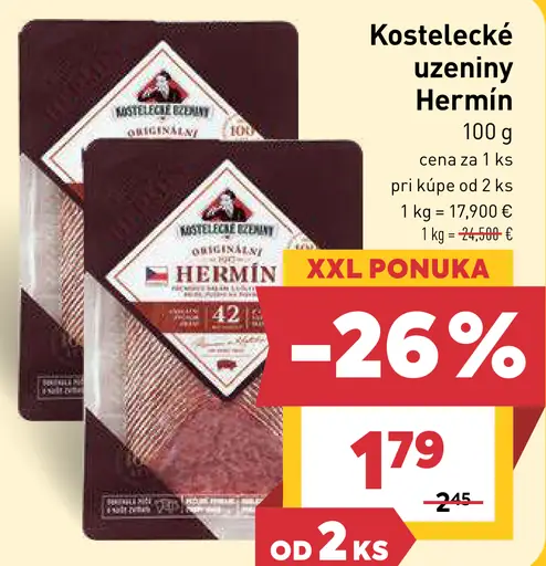 Kostelecké uzeniny Hermín saláma