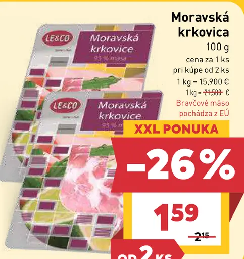 LE&CO Moravská krkovička