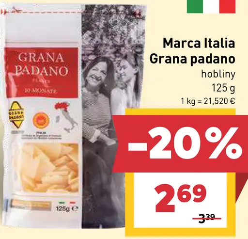 Marca Italia Grana padano hobliny