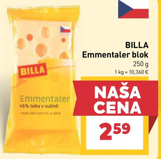 BILLA emmentaler blok