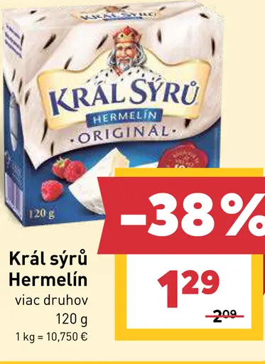 Kráľ syrov hermelín originál