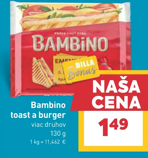 Bambino toast a burger