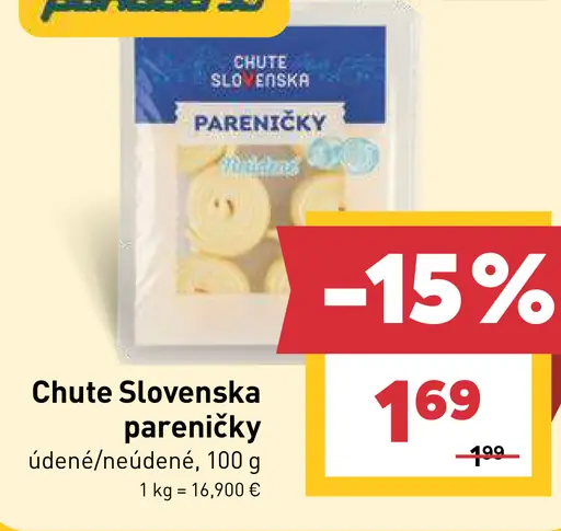 Chute Slovenska pareníčky údené/neúdené