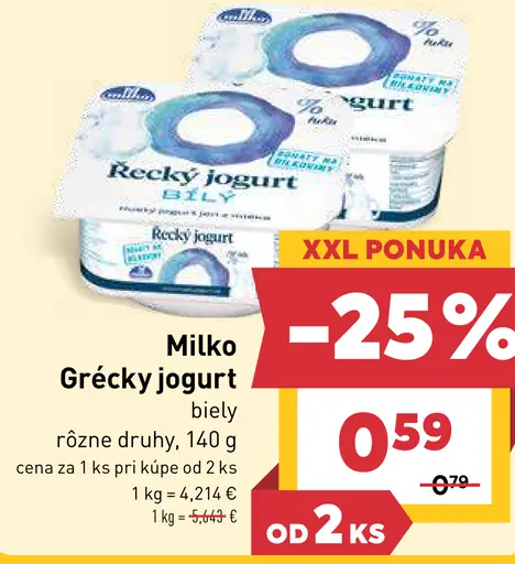 Milko Grécky jogurt biely