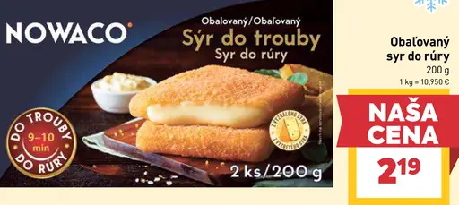 Nowaco obaľovaný syr do rúry