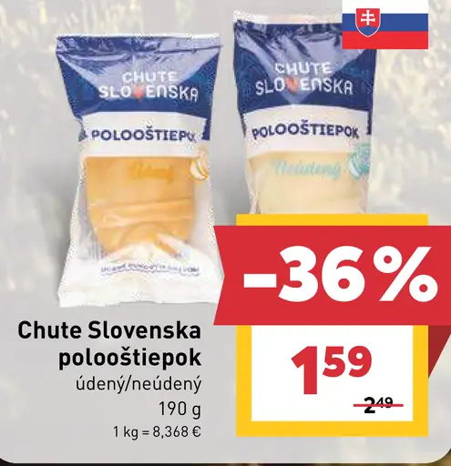 Chute Slovenska pološtiepok údený/neúdený