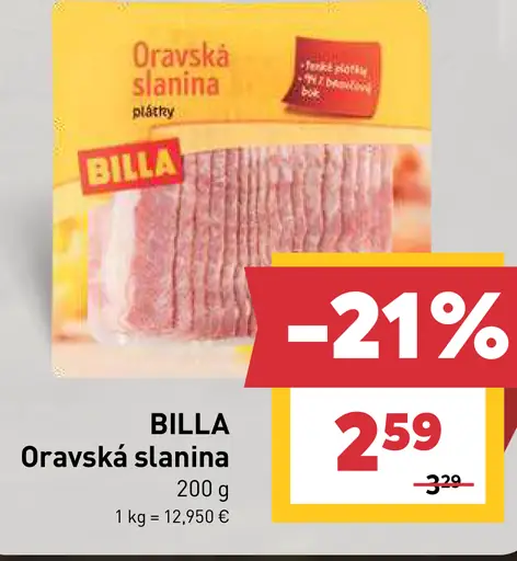 BILLA Oravská slanina