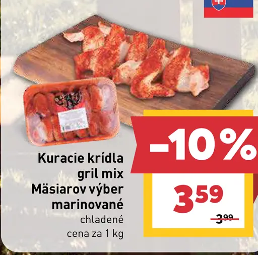 Kuracie krídla grill mix Mäsiarov výber marinované chladené