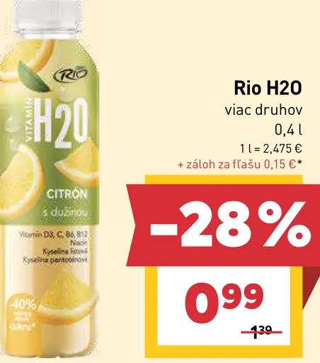 Rio H2O citrón nápoj