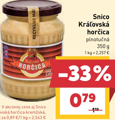 Švico Kráľovská horčica plnotučná